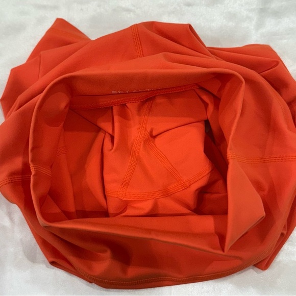 Set Active X Madelyn Cline Sportbody Bike Shorts Golden Hour Orange Large Rare - Picture 7 of 9